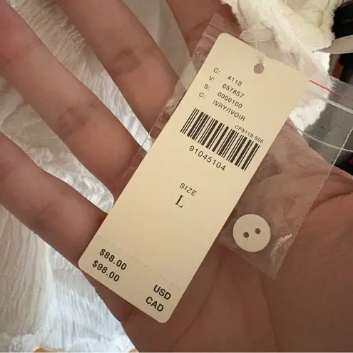 Maeve ANTHROPOLOGIE Short-Sleeve Ruffle Yoke Blouse Size Large NWT