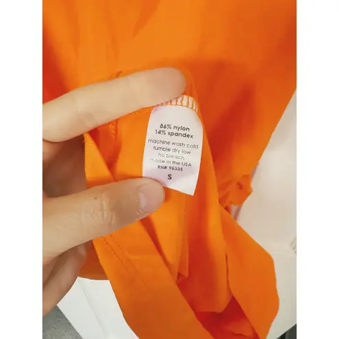 Susana Monaco Orange Ruched Bodycon Mini Dress Small Nightout Glam Club Baddie