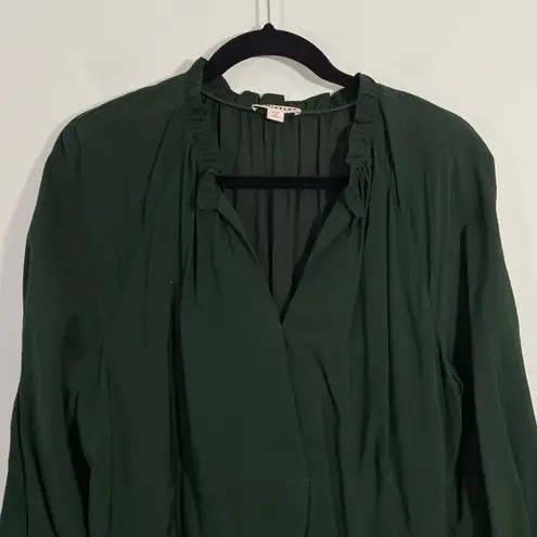 Whistles Women's Dark Green Long Sleeve Enora Dress Size S Minimalist