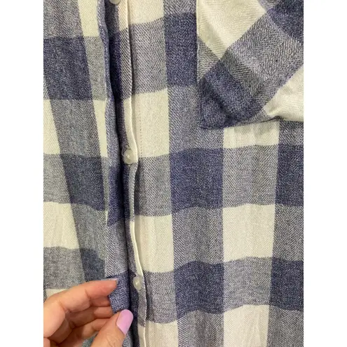 Rails Flannel Buffalo Plaid Button Down Shirt Dress Size S Rayon Boho Casual - Image 7