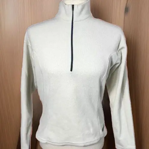 Black Diamond WHITE FLEECE Quarter Zip Fleece, WOMEN'S MEDIUM SOFT COZY WARM
