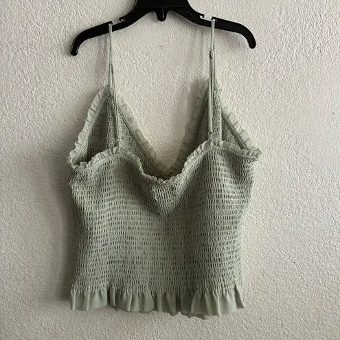 Aritzia Wilfred Tuberose Tank Sage Green Smocked Camisole L Size L