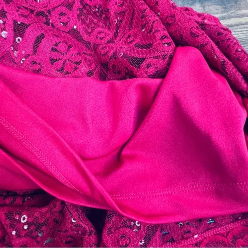 Tiana B SZ 10 Lace Overlay Lined Dress with Sequins & Sleeveless Keyhole…