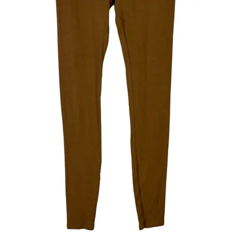 Savage X Fenty Leggings Womens L Brown Ribbed High Rise Stretch Lounge Cozy Size L