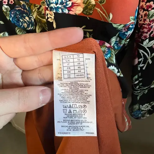 Brooks Brothers Red Fleece Colorblock Floral Dress