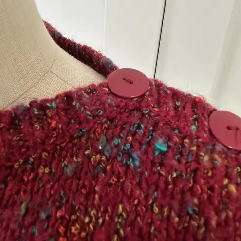 Karen Scott Collections Sweater Vest Medium Red Cable Knit Sleeveless Top