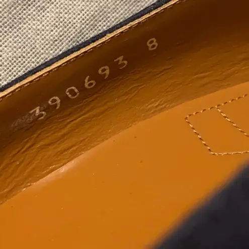 Aquatalia NWOT Italian Navy Blue Suede Stiletto Heels w/Metal Buckles Sz 8*