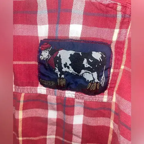 Vintage Esleep Nightgown Dorm Red Plaid Size undefined
