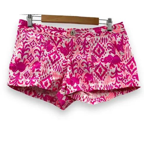 Lilly Pulitzer Liana Mid Rise Shorts in Tons of Fun Magenta Sz 6