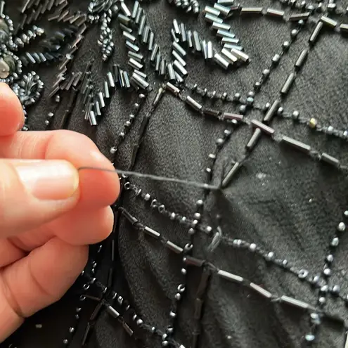 Laurence Kazar Vintage Stenay Silk Beaded Sequin Evening Top Formal