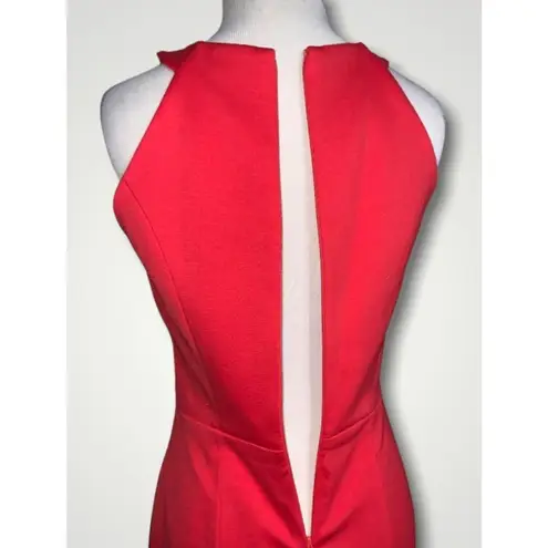 Cynthia Steffe Sophia Red Key Hole Halter Cocktail Party Dress Anthropologie 2