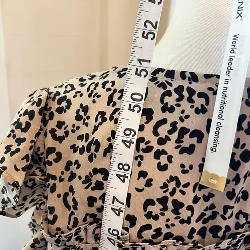 Animal Print Tiered Ruffled Maxi Dress Large Unleash Your Inner Glam