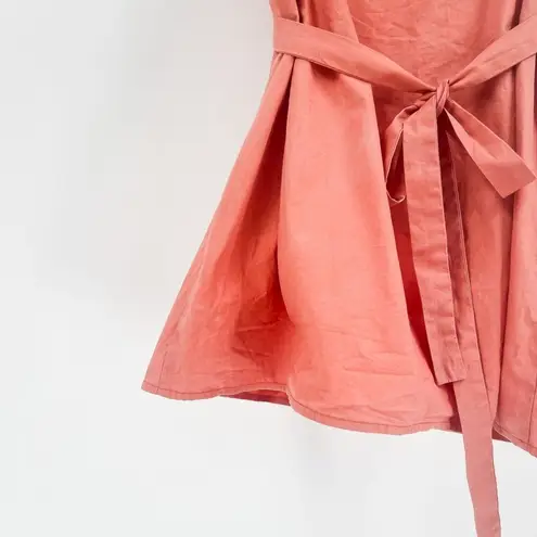 Vintage Y2K 2000s Puka Shell Beaded Tunic Tie Back Tank Top Pink