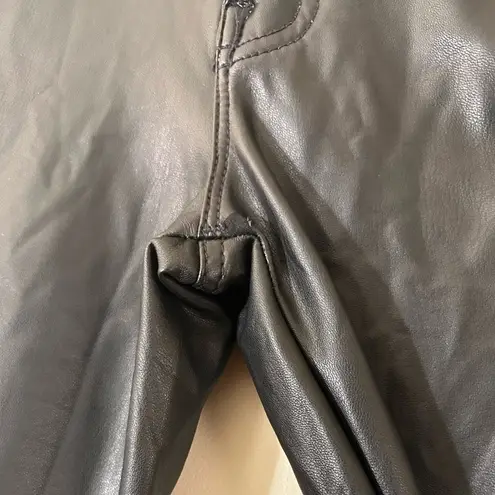 MOTHER Denim MOTHER The Insider ankle faux leather pants black size 26