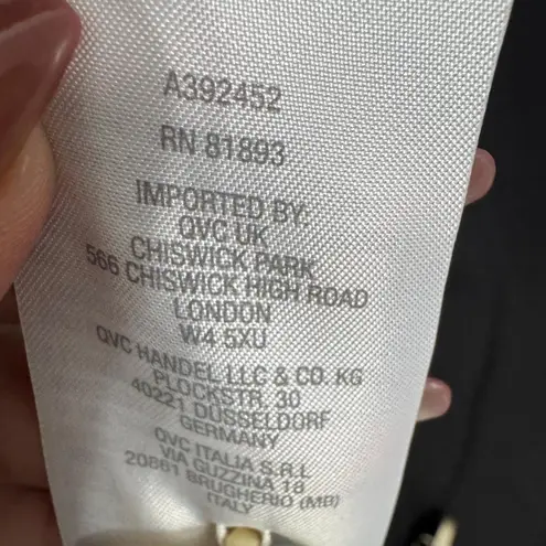 Dennis Basso Black Jacket XL Gold Buttons Plaid Lining Classic(C4)