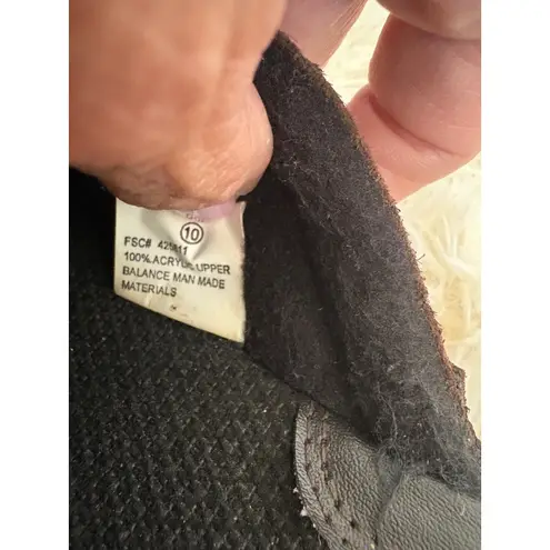 Cable Knit Slippers Mules Clogs Brown Acrylic Cozy Comfort Slip On Shoes Size 10