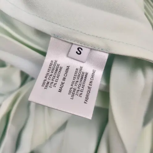 Proenza Schouler Pleated Georgette Midi Skirt Yellow Blue Size Small NWT