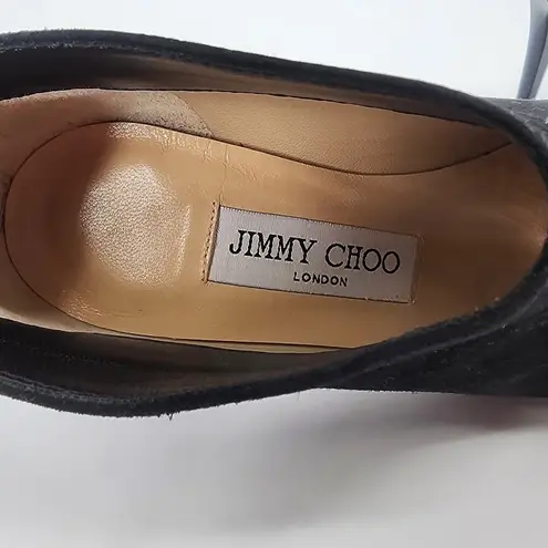 Jimmy Choo Black Suede Ankle Booties with Gold Zipper | Women’s 34.5 (US 4.5)