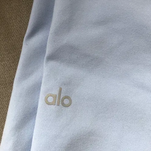 Alo Yoga Airbrush High-Waist Heart Throb Legging Seashell Blue/White S