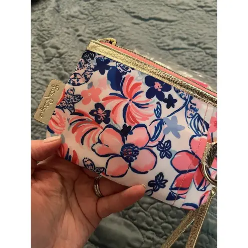 Lilly Pulitzer  Zip Top Wallet Wristlet Coin Purse Party Like a Lobstar GWP NWT