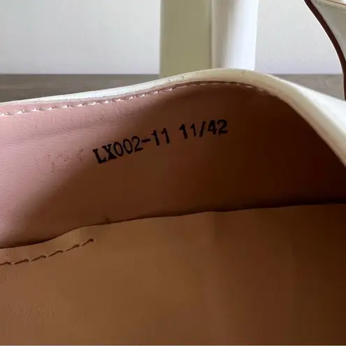 Wetkiss White Stacked Platform Women’s Chunk Heel Strap Shoe Size 11 #B1507