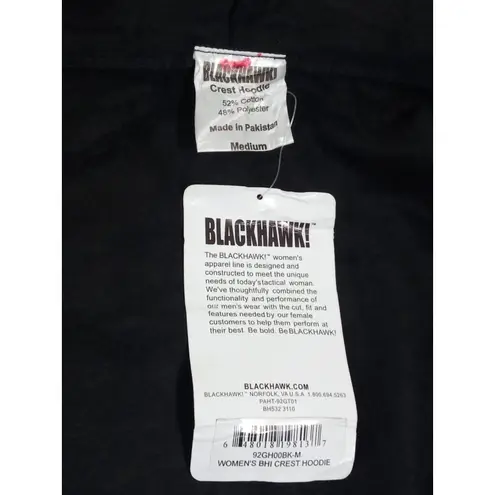 BLACKHAWK! Women’s Tactical Hoodie Black Rear Crest Size Medium NWT