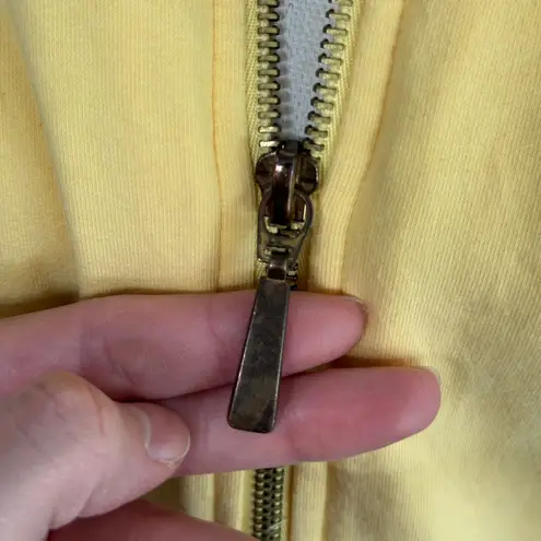 Karen Scott Sport Jacket yellow zip up size Large