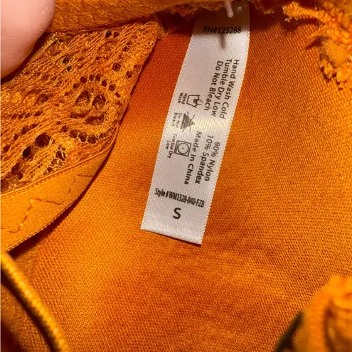 Frederick's of Hollywood Haley Lace Bralette in Desert Sun Orange Sz S NEW