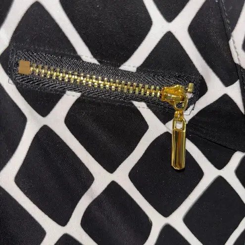 International Concepts Black White Geo Print Blouse Small Petite Size undefined