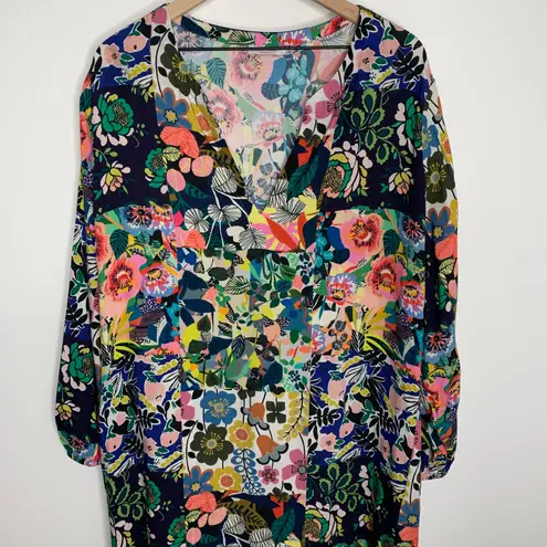 Johnny Was Layla Maxi Cover-Up with Puff Sleeves women’s XXL