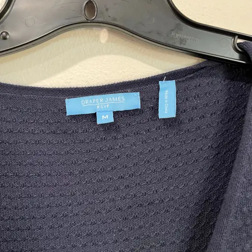 Draper James Cardigan Button Down Knit Navy Classic Preppy Sweater M - Image 3
