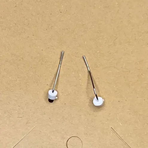 Blue & Clear Crystal Candy Cane Earrings