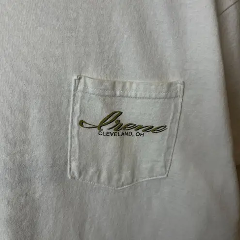 Gildan Irene Cleveland OH Yacht T Shirt Vintage Y2K Medium M White Graphic Tee