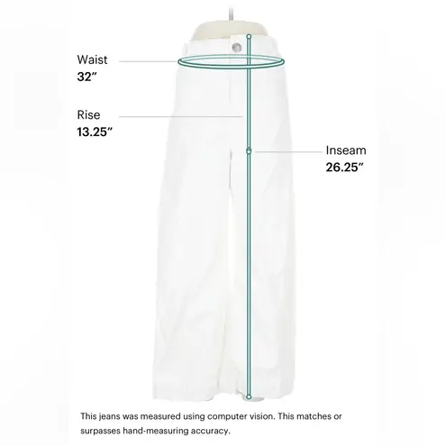 Maeve Anthropologie The Colette White Wide-Leg Cropped Jeans