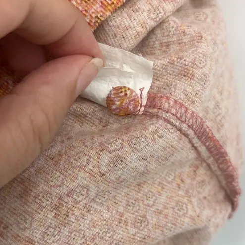 Vtg Y2K Calvin Klein Jeans Corduroy Babydoll Dress Sz 1 Cottagecore Microfloral Orange