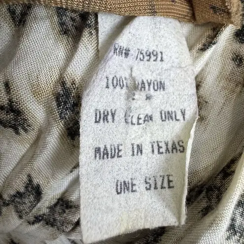 Painted Pony Tiered Maxi Skirt OS Animal Print Festival 90s Broomstick Boho Y2K Brown Size undefined