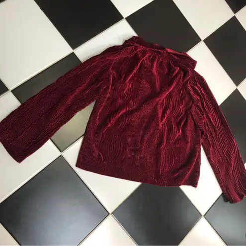 Harvé Benard Vintage 70s 80s Harve Benard Velvet Cabled Blazer Notched Lapel Merlot Red sz 12