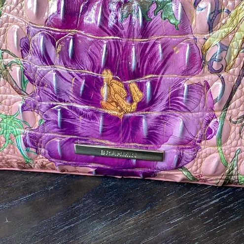 Brahmin Esme Perennial Pink Floral Leather Shoulder Bag NWT