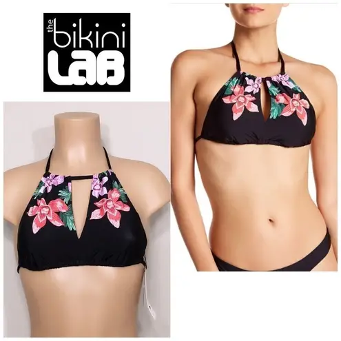 The Bikini Lab  floral keyhole top. NWT