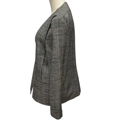 Barclay Square Women's Sz 10 Plaid Flecked Wool Silk Blazer Jacket Career Office Gray