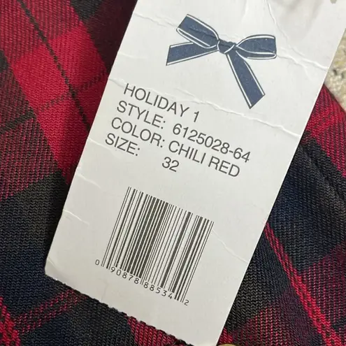 Tommy Hilfiger   Tommy Girl Red Plaid Black  Pants  Zippers