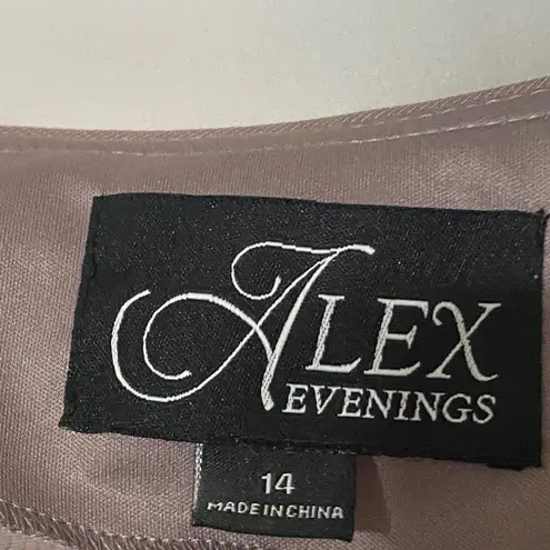 Alex Evenings WO SIZE 14 soft mauve FORMAL MOTHER OF BRIDE/GROMM DRESS 2 Piece