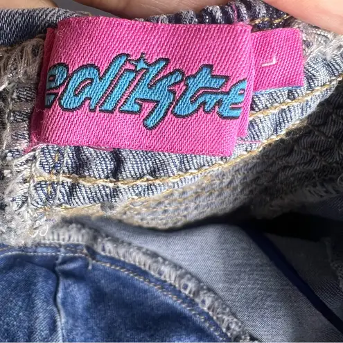 Edikted Alissa denim mini dress in size Large