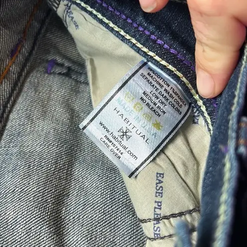 Habitual H Jeans Denim Bootcut Jeans Women's Dark Wash Designer Cross Pockets