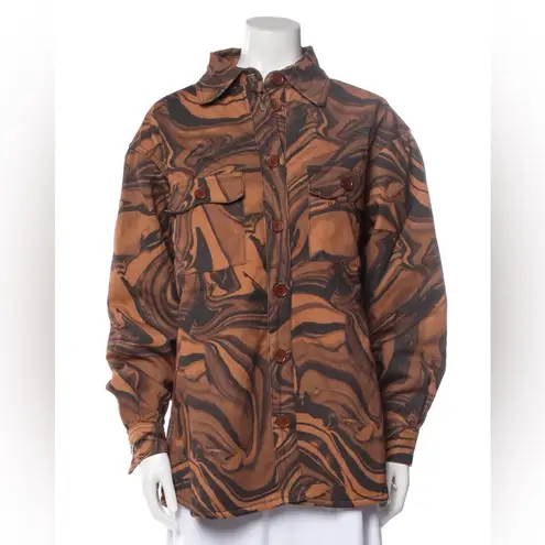 House Of Sunny NWT Paradise Oversized Long Sleeve Shacket Mahogany Jacket sz Med