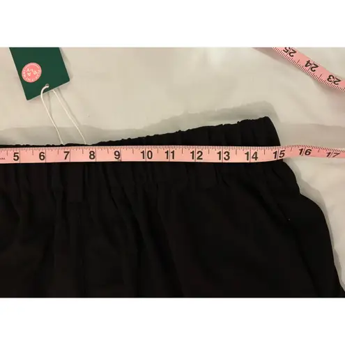 Halara NWT Flex High Waisted Side Pocket Wide Leg Waffle Work Pants Black Size L