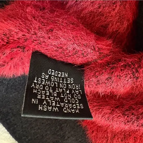 Cyrus Red/ Black Buffalo Plaid Button Down Fuzzy Cardigan Sweater, Sz S - Image 14