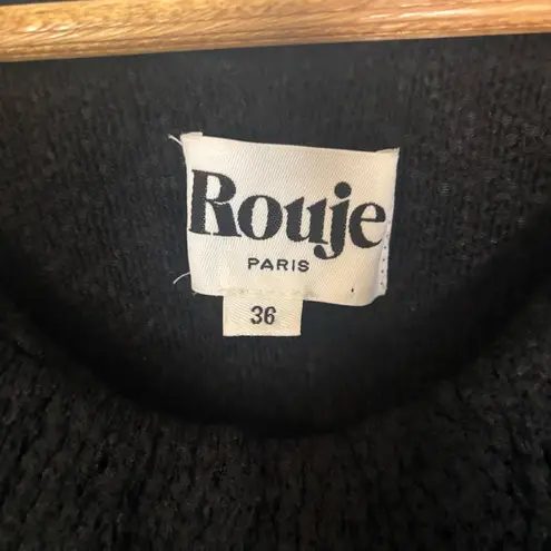 Rouje Paris Javier Sweater Mini Dress Black Size 4 Classic Minimalist Party
