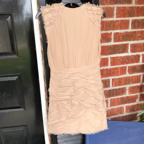 Madison Marcus  Nude Silk Mini Dress S