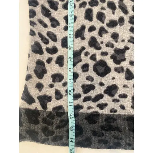 Magaschoni M Cashmere Longsleeve Lightweight Animal Print Sweater Sz Small